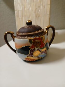 Vintage Satsuma sugar bowl