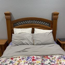 Queen bedroom set with desk