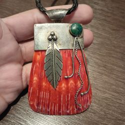 Vtg Vintage 950 Silver Native American Necklace 
