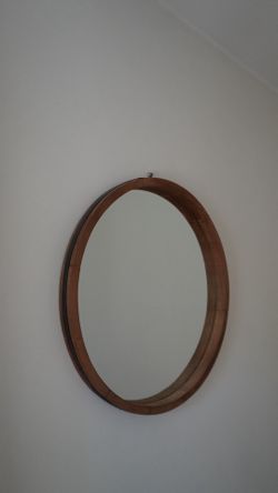 Brown Circle Mirror