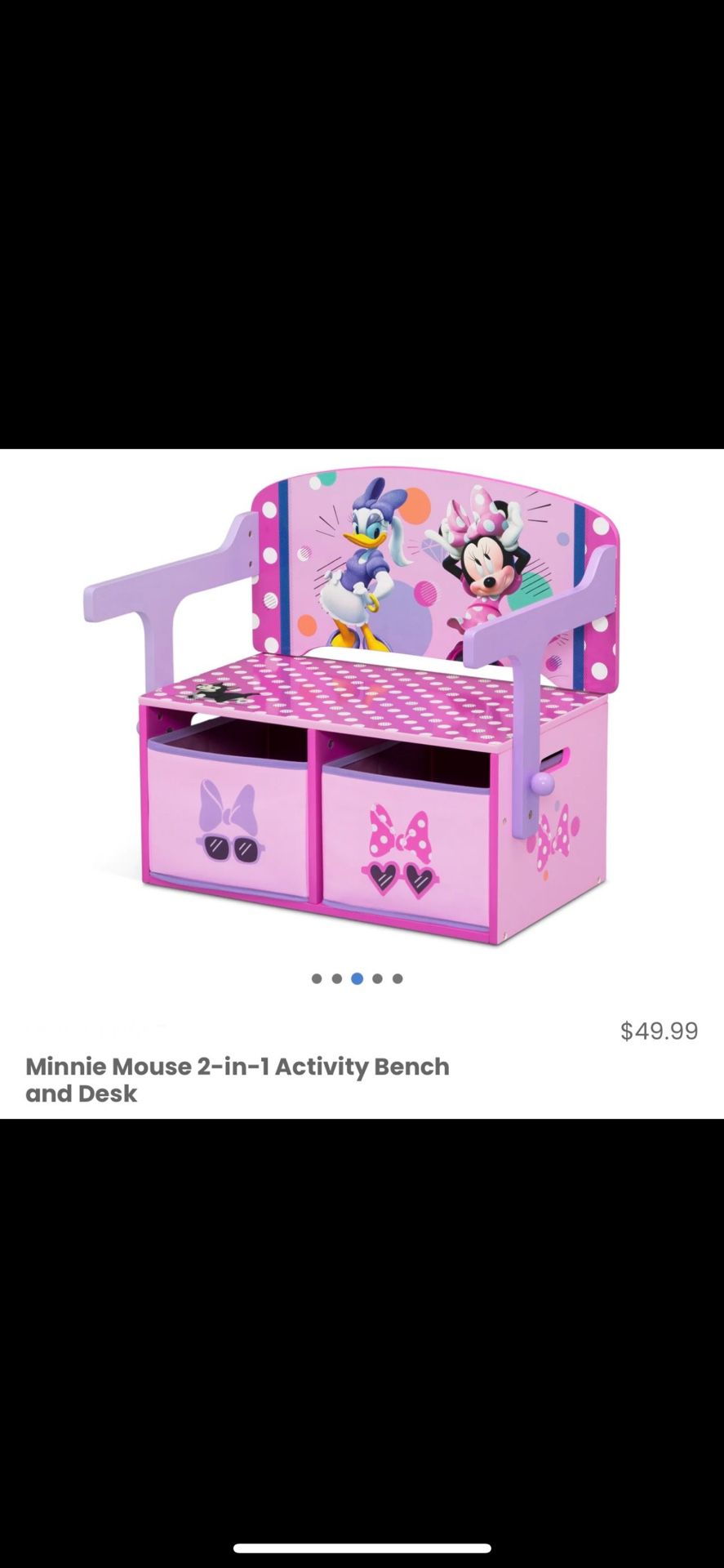 Minnie Mouse 2 In 1 Activity Bench & Desk/ Minnie Mouse/ Disney/ Toys/ Toddler/kids/ New