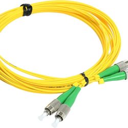 5M FCAPC to FCAPC Fiber Optic Patch Cable Singlemode Duplex Optical Patch Cord 9/125µm Fiber Optic Cable FCAPC-FCAPC DX 5 Meter (16.4ft)
