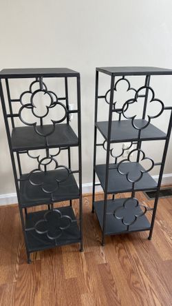 2 Metal Decorative Stands, Book Shelfs, Multi-purpose 