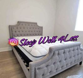 NEW  QUEEN BED FRAME AND MATTRESS 