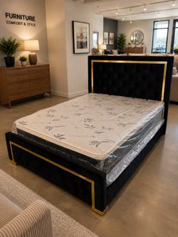 New Queen bed frame with MATRESS