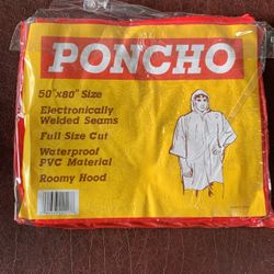 New Raincoat Poncho, Full Size Cut$10