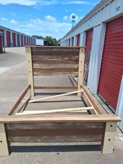 Rustic Queen or Full size Wooden Bed.