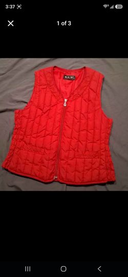 Red Quilted Zip-Up Vest