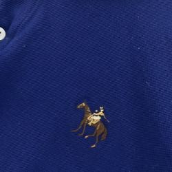 Ralph Lauren Purple Label Made in Italy 100% Cotton Pony Logo Mesh Polo Shirt size xl but fits like large  excellent condition l
