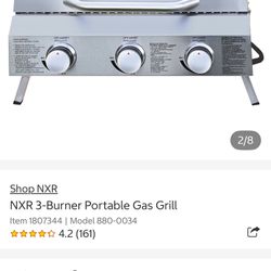 NXR 3-Burner Portable Propane Grill
