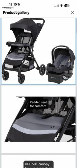 Baby Trend Passport Seasons Travel System with EZ-Lift™ Infant Car Seat, Journey Black