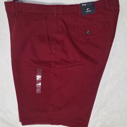 Tommy Hilfiger ThFlex 9" Inseam Mens Size 40 Red Shorts New NWT 