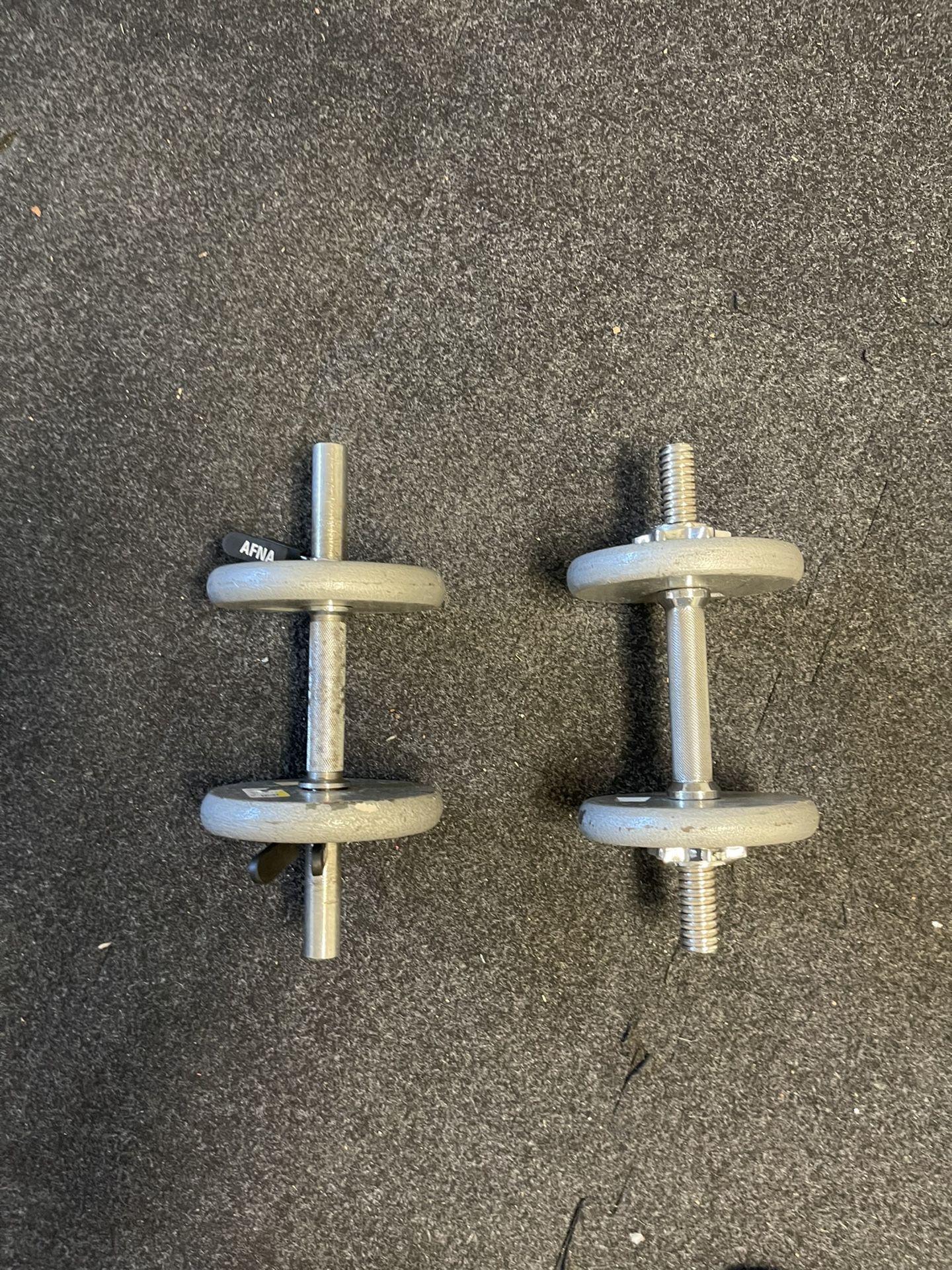 1 Inch Dumbbell Set With 2 7.5 Lb Weight Plates