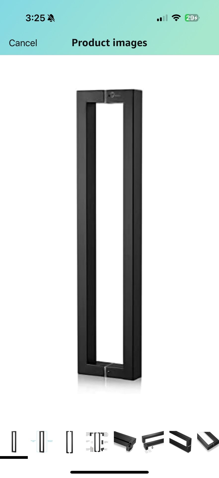 TOGU TG-R3825 48" Solid Standoffs-Heavy-Duty-Barn Door Pull Handle-Matte Black