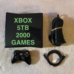 XBOX 360 with 2000 XBOX,XBOX 360,XBOX LIVE GAMES INCSTALLED