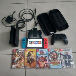 switch almost new with games