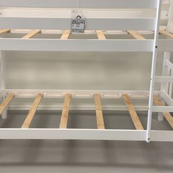 Brand New twin bunk beds white wood !