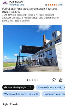 FREE - 9x12 Cantilever Umbrella