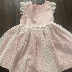 Girls Crème And Pink Dress Size 4t By Nannette Kids #16