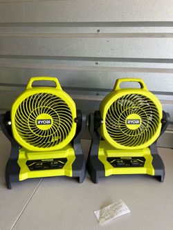 Ryobi ONE+ 18V Cordless 7-1/2 in. Bucket Top Misting Fan 2-Pack (Tools Only) ONLY WORKS WITH WATER HOSE