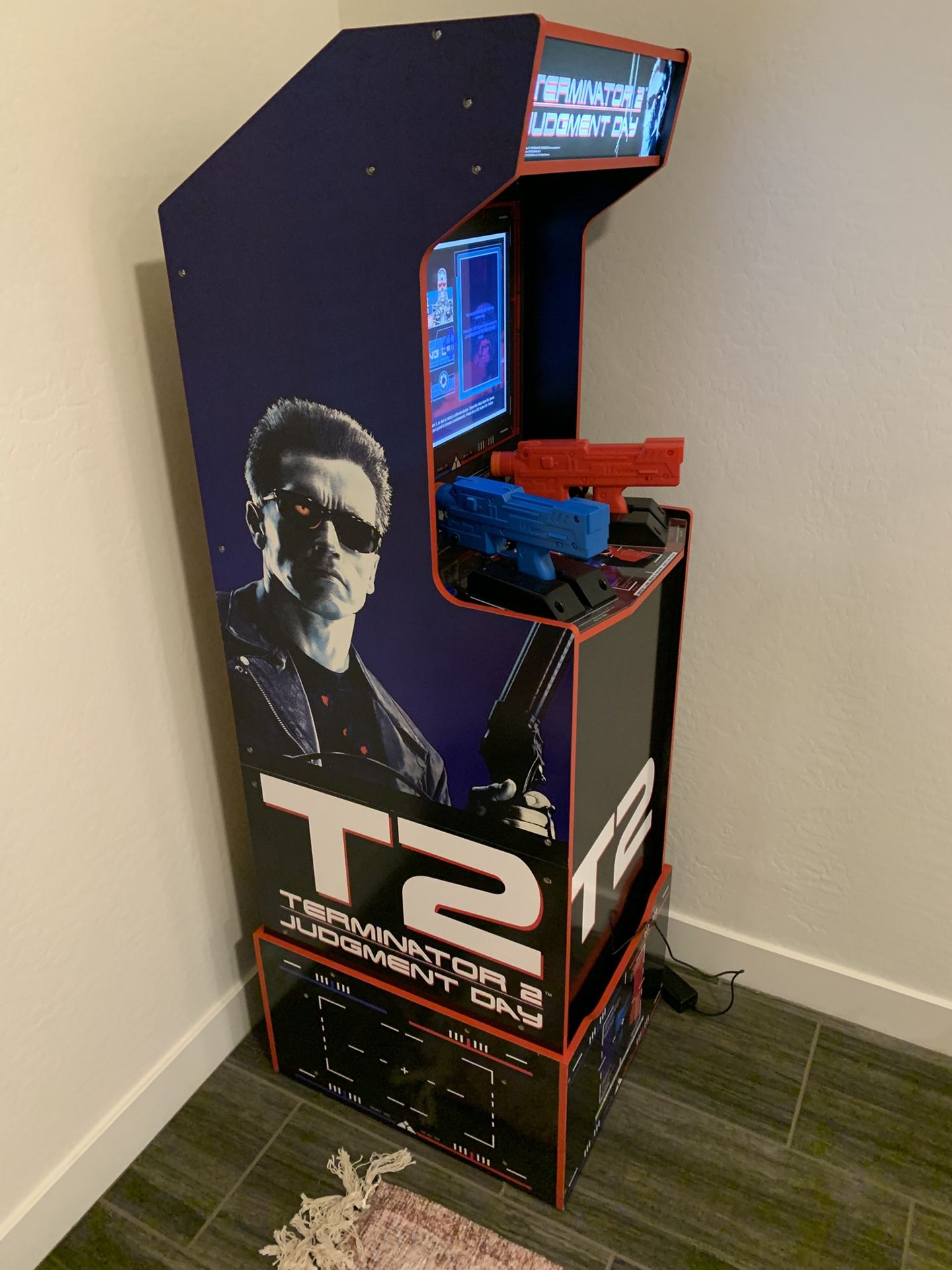 Arcade1UP - Terminator 2: Judgement Day-T2 Arcade Game with Light-up Marquee