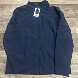 Men’s Kirkland Navy Blue Soft Shell Jacket Large 