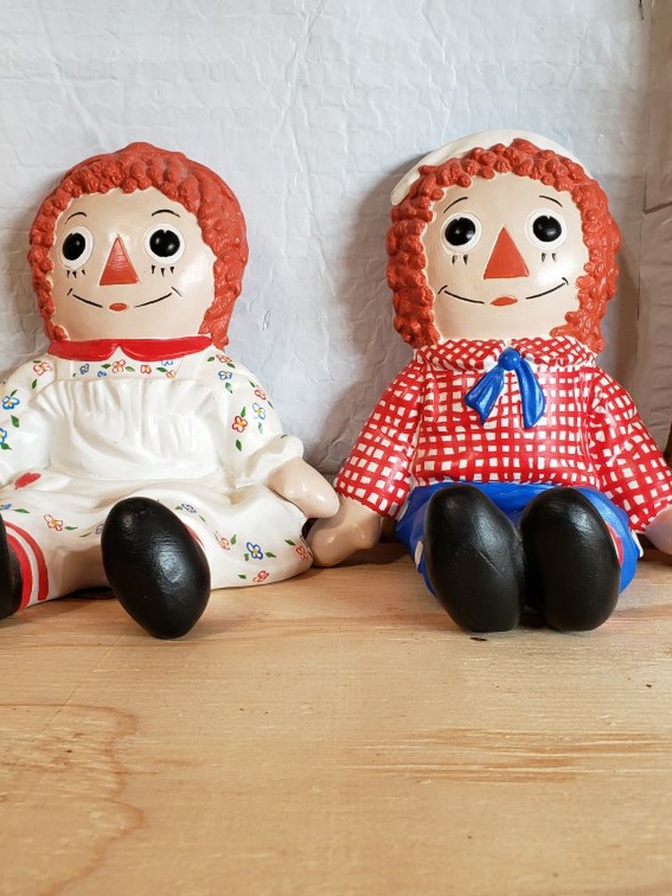 Vintage Ragged Ann & Andy Bookends Bobbs Merrel
