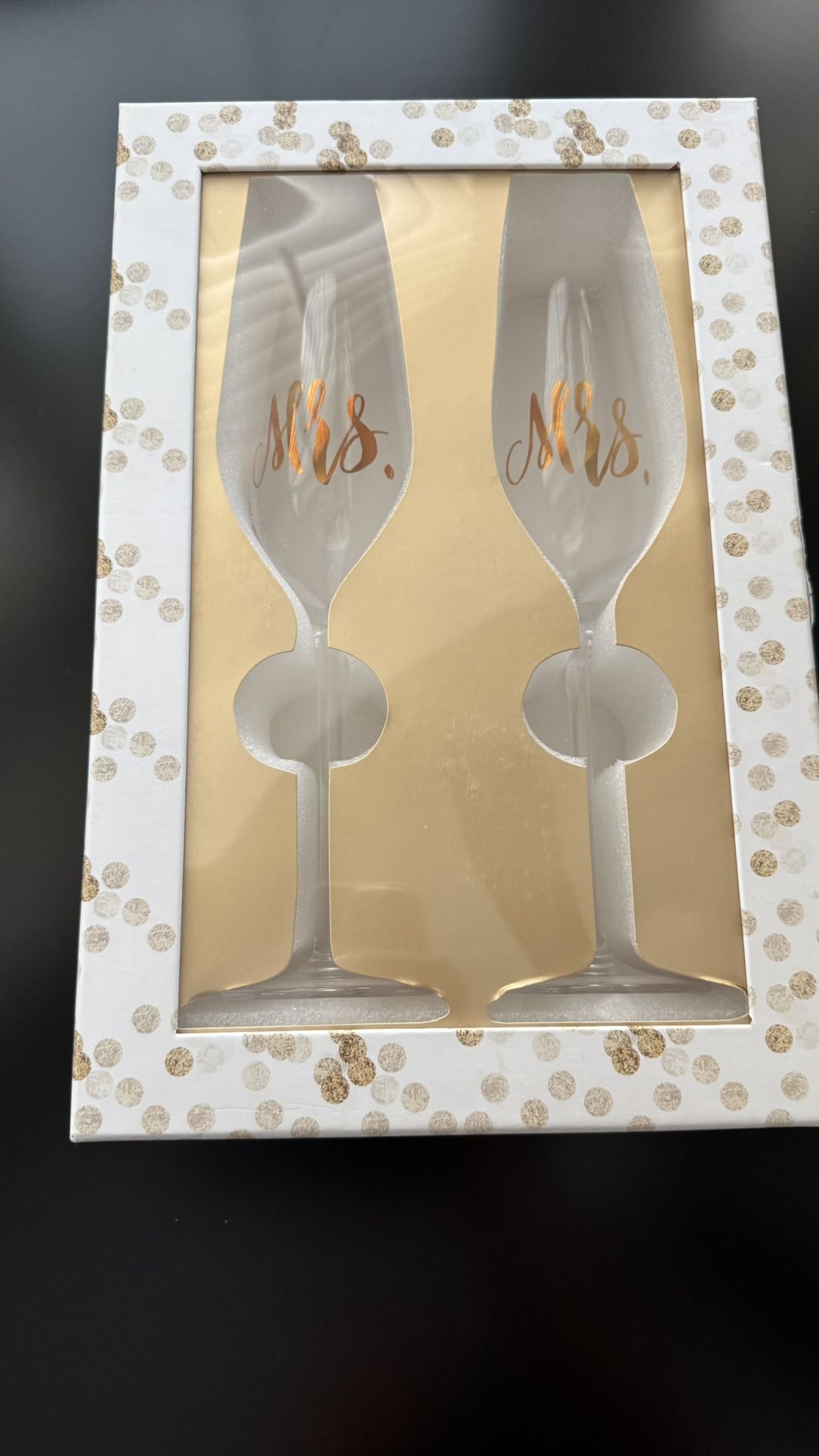 Mrs. & Mrs. Champagne Wedding Flutes