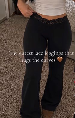 Lace flare leggings