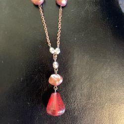 Beautiful Copper Colored Necklace with Beads