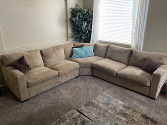 Crate&Barrel Tan sectional