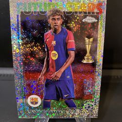 Yamal Lamine Topps Chrome Silver Glitter Refractor
