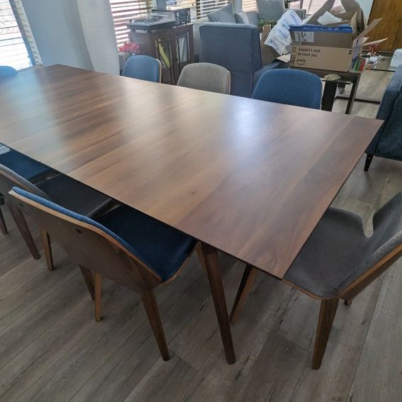 West elm Mid Century Expandable Dining Table + 8 Chairs