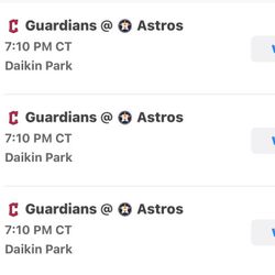 Astros vs Guardians Series Tickets