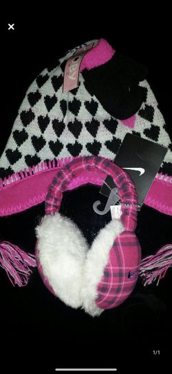 Toddler’s Hat, Mittens, & NIKE Earmuffs