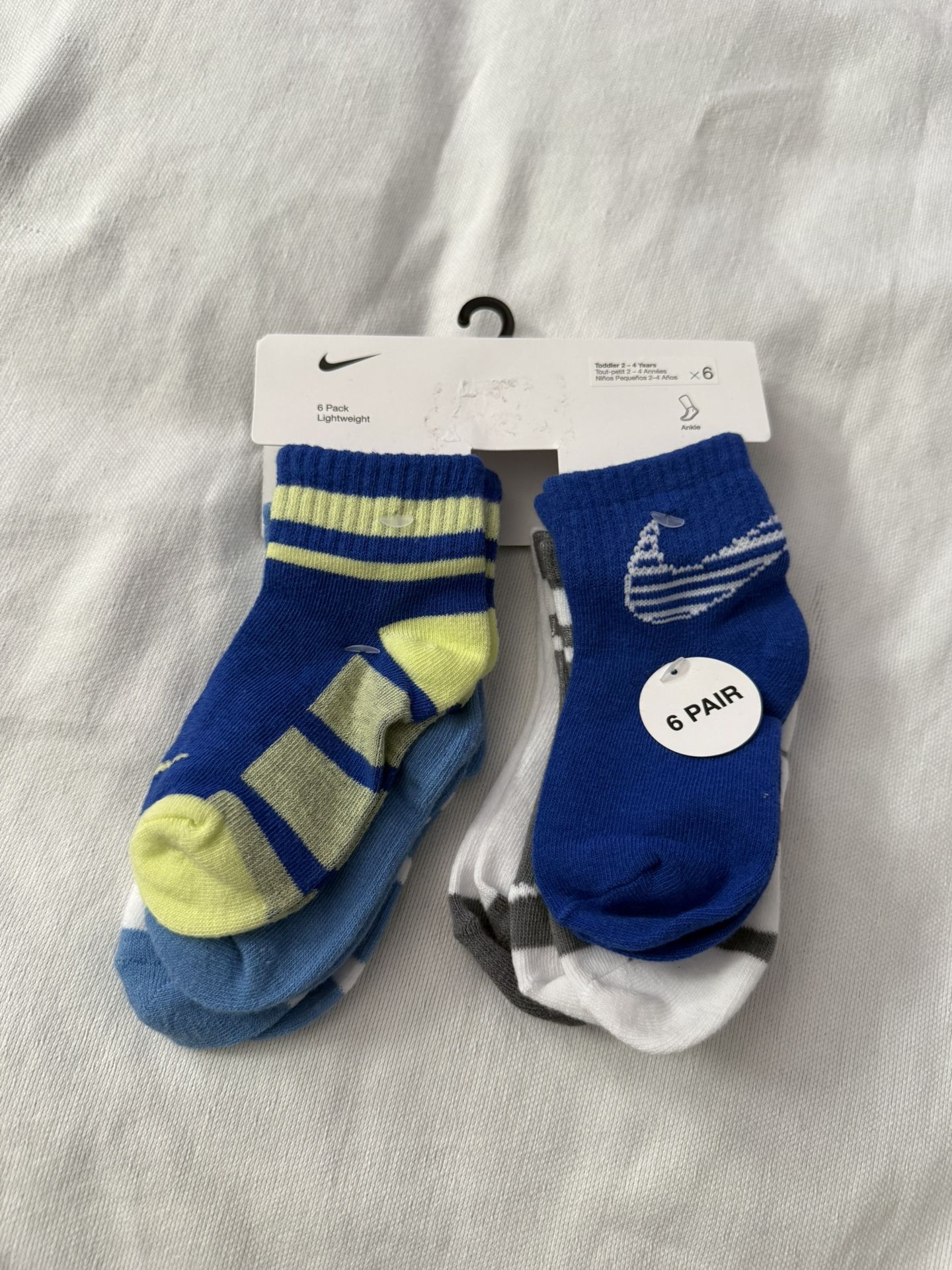 $5 NIKE SOCKS 6 PACK SIZE 2-4 YEARS  $5 EACH PACK