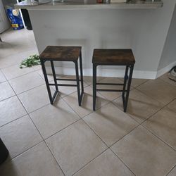 Brown Wooden Stools