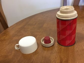 Vintage children’s metal lunch box thermos 1950’s