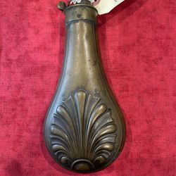 Pre - 1900 US Civilian Powder Flask With Floral Design Pattern