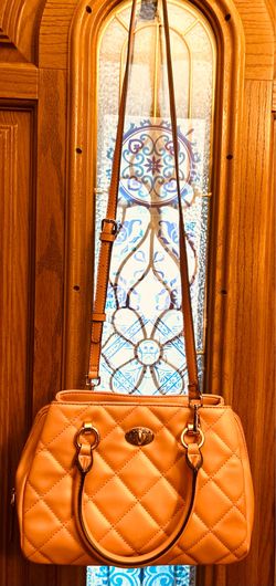 GUESS HOLLOW PINK QUILTED SATCHEL/CROSSBODY