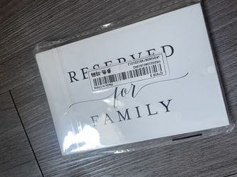 Reserved For Family Cards