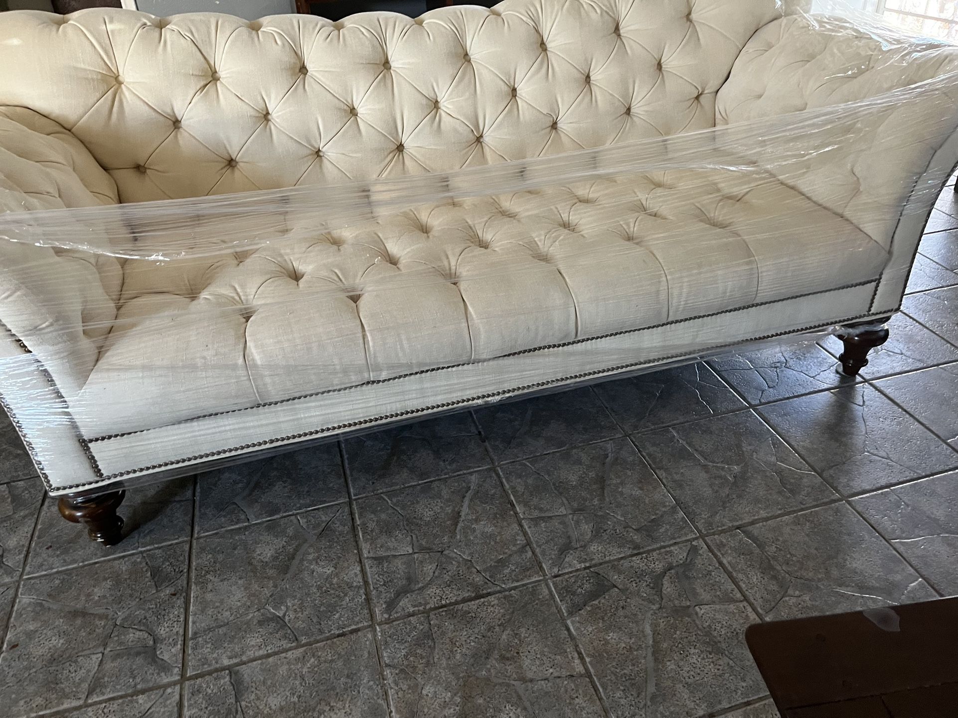 NEW Vintage White Couch!