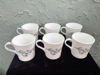 CORNINGWARE/CORELLE My-Garden Coffee/Tea Mugs Set (of 6)