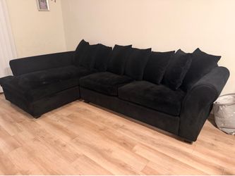 Black Velvet Sectional