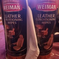 Weiman Leather Conditioning Cleaner Wipes Dirt Shoes Cars Furniture 30ct 2 PACK