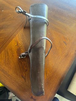 Leather Rifle Scabbard with Straps