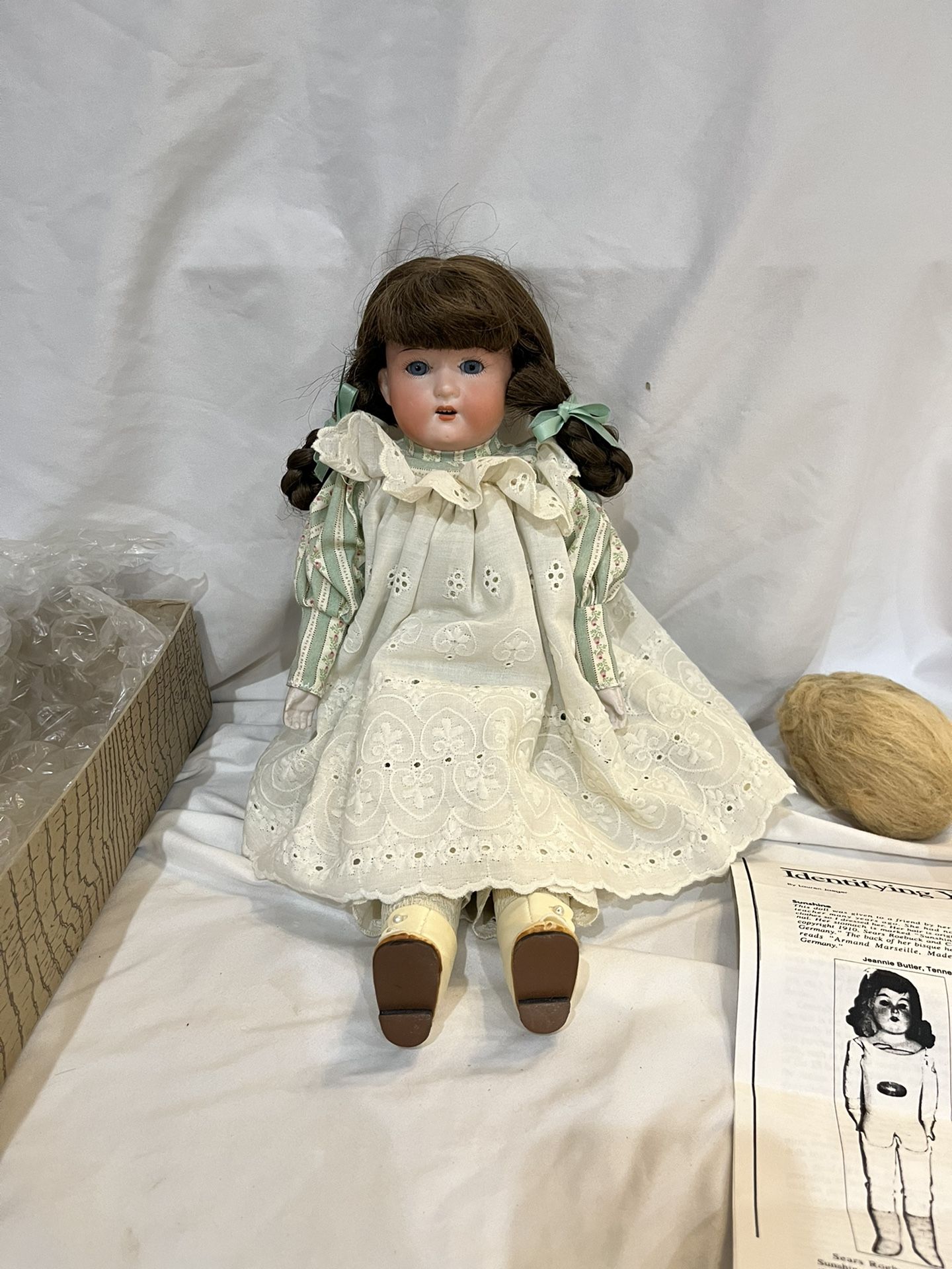 16” Antique Germany Bisque Doll Heubach Kopplesdorf