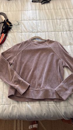Mauve Velour Crewneck Sweatshirt