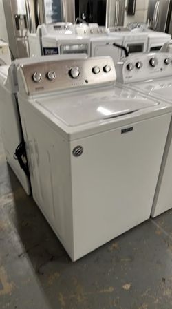 Maytag Top Load Washer – White, Knob Controls, 60‑Day Warranty