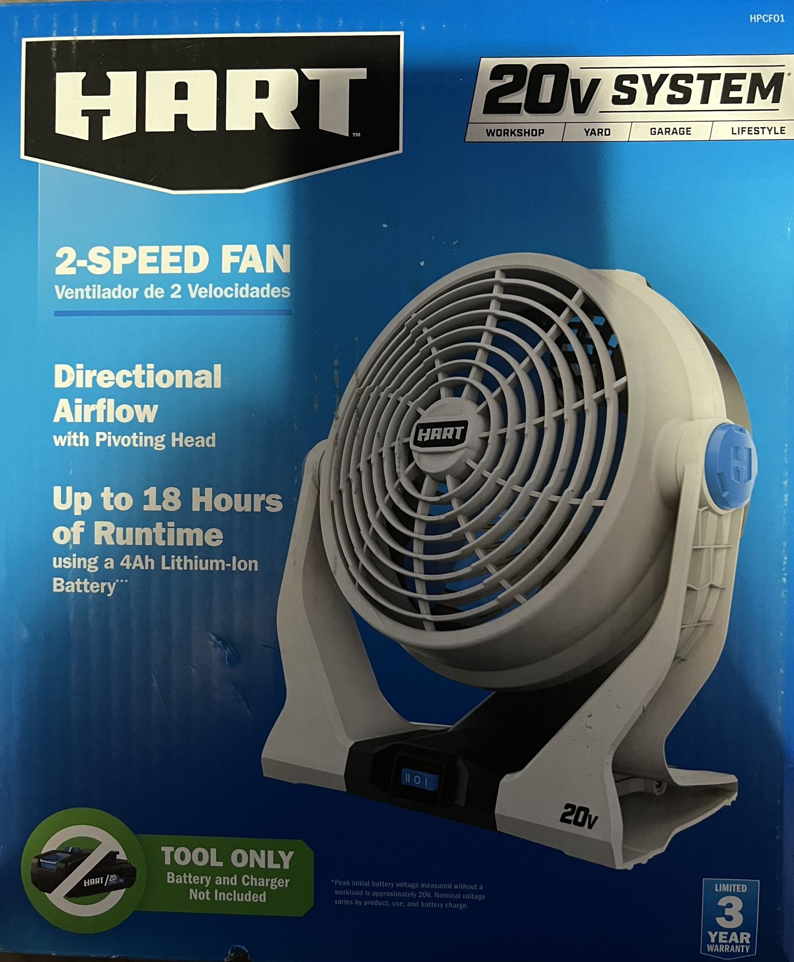 Cordless Battery Operated Fan Tool Only